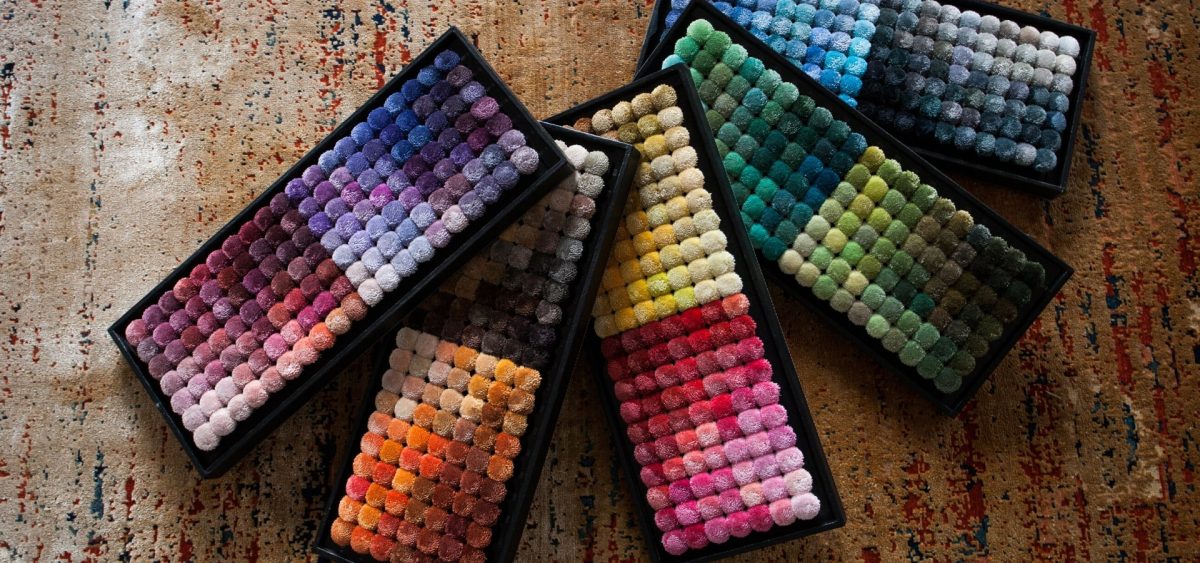 Teppiche selbst gestalten anhand von Farbmuster