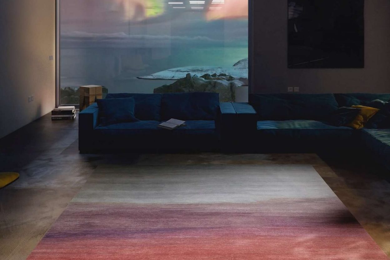 Jan Kath Designer Teppich Spektrum in Wohnzimmer